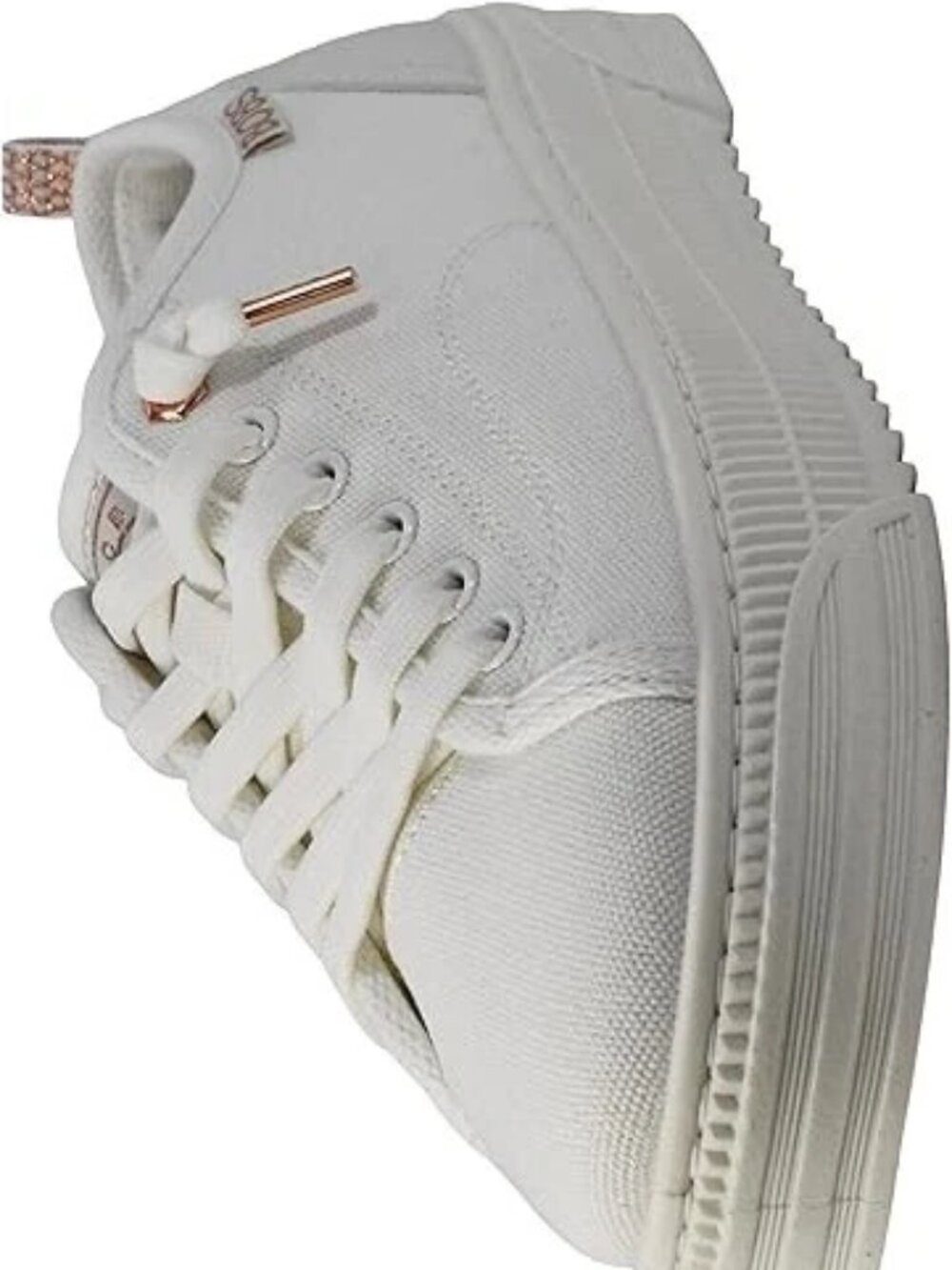 New- Skechers Bobs Copa Vegan Women 114640/OFWT Comfort Walking Shoes White 9